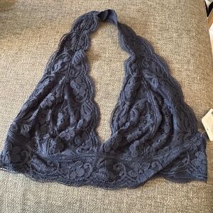 NWT Pins and Needles Navy Lace/Cotton Bralette size L